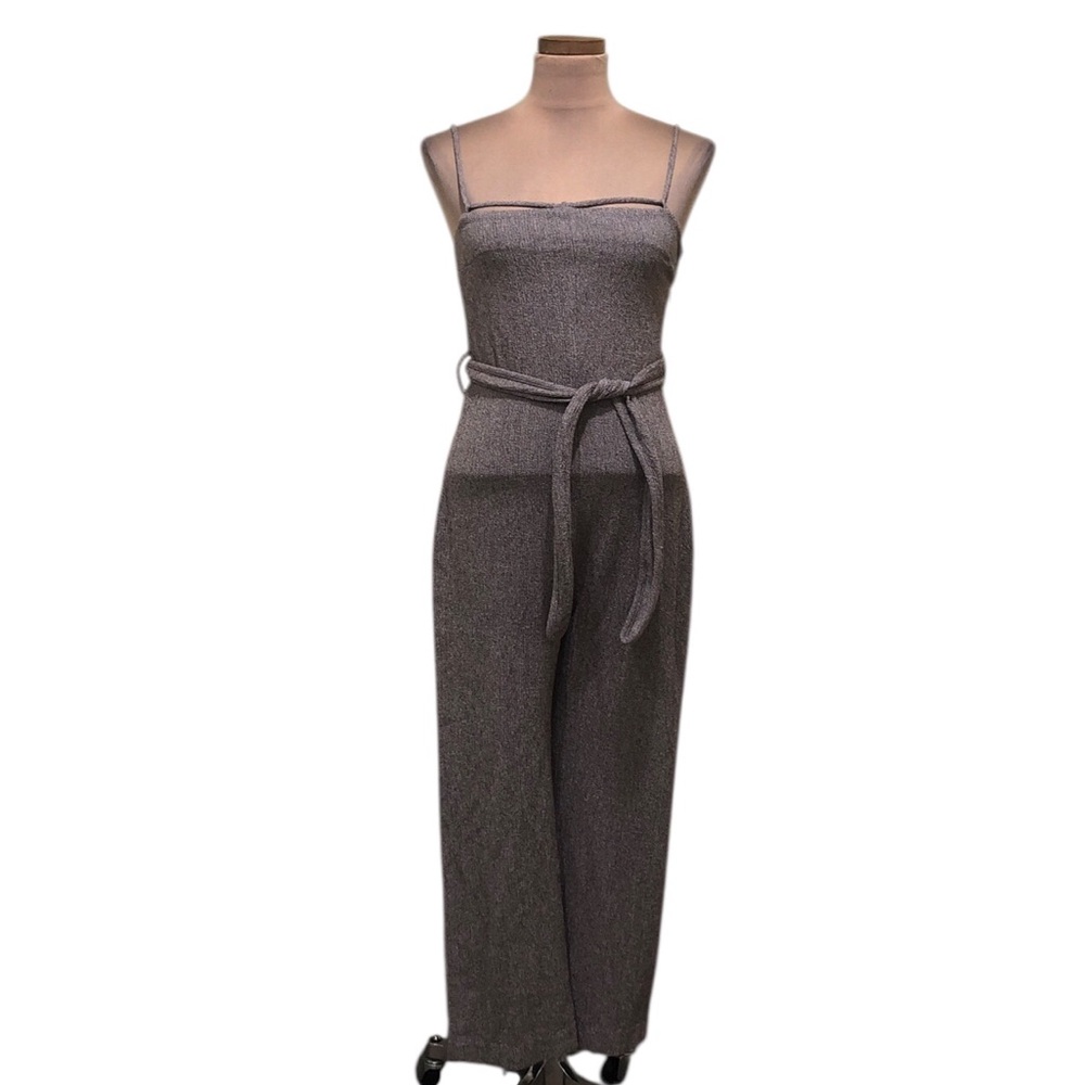 Nanushka Jumpsuit Size XS Brown Cream Tweed
